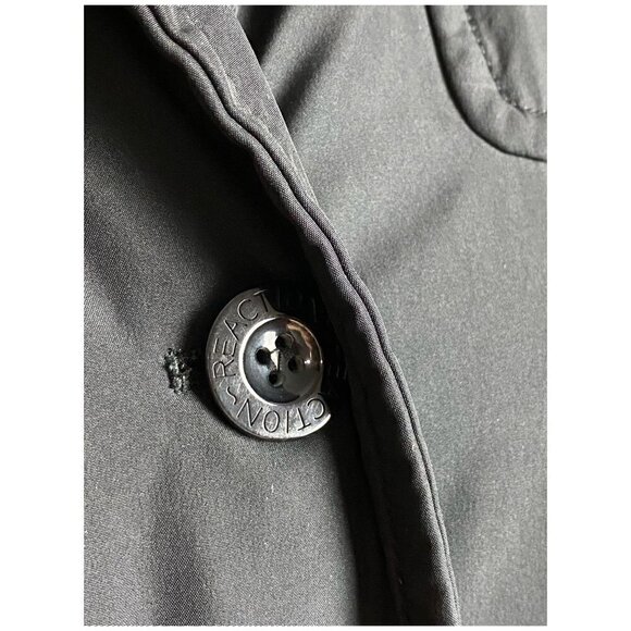 Kenneth Cole Reaction Black Parka Jacket w Leather Trim Womens Sz Small - Picture 4 of 8